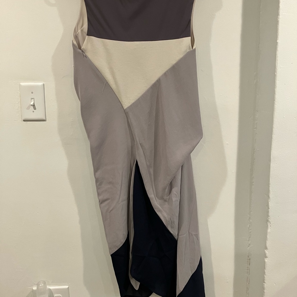 Bcbgmaxazria Asymmetrical Color Block Midi Dress - image 2